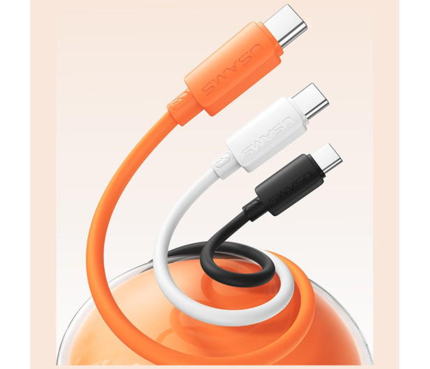 USAMS Kabel 30W 3A Silicone Fast Charging USB-C do Lightning biały - 1568987 - zdjęcie 4